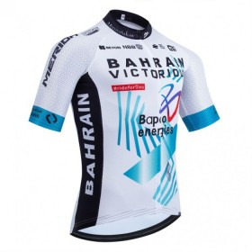 Maglia 2025 Bahrain Victorious Manica Corta Bianco